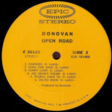 Donovan : Open Road (LP, Album, Gat)