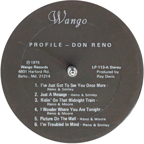 Don Reno : Profile (LP, Comp)
