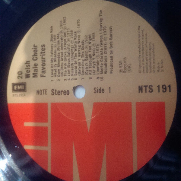 Various : 20 Welsh Male Choir Favourites (LP, Comp)