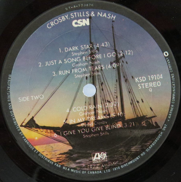 Crosby, Stills & Nash : CSN (LP, Album)