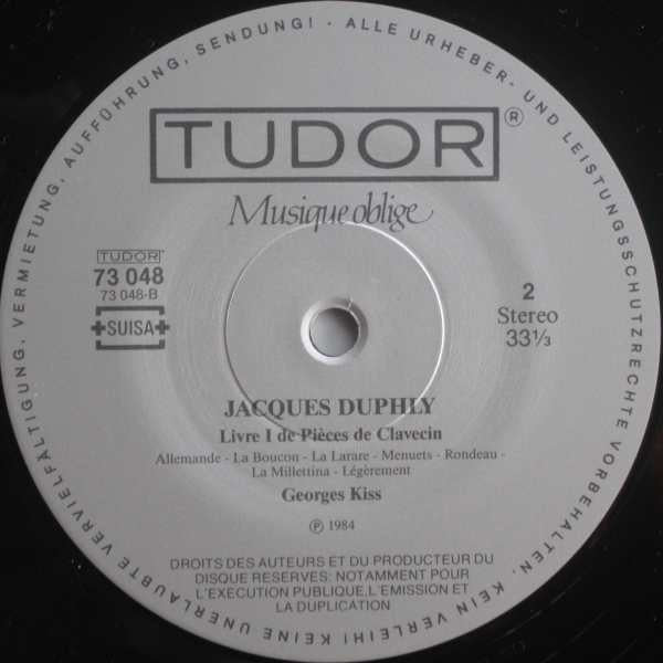 Jacques Duphly / Georges Kiss : Pièces De Clavecin Livre I (LP, Album)