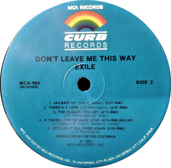 Exile (7) : Don't Leave Me This Way (LP, RE)