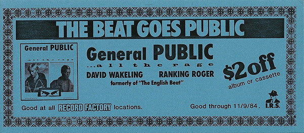 General Public : Tenderness (12", Single, Promo)