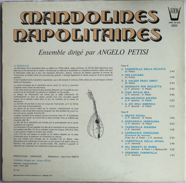 Angelo Petisi : Mandolines Napolitaines (LP)
