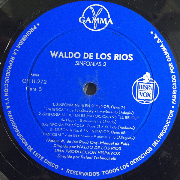 Waldo De Los Rios : Sinfonias 2 (LP, Album)