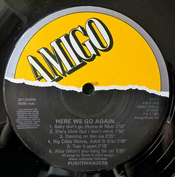 Pushtwangers : Here We Go Again... (LP, Album)