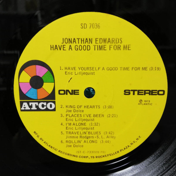 Jonathan Edwards (2) : Have A Good Time For Me (LP, Album, Pre)