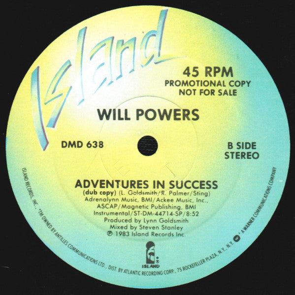 Will Powers : Adventures In Success (12", Promo, SP)