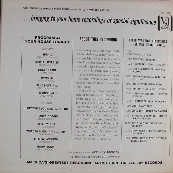 Various : Soul Meeting Saturday Night Hootenanny Style (LP, Comp)