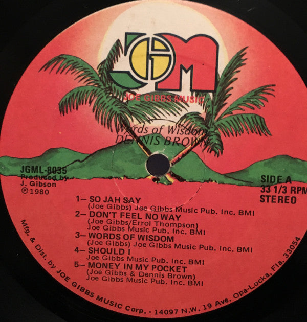 Dennis Brown : Words Of Wisdom (LP, Album)