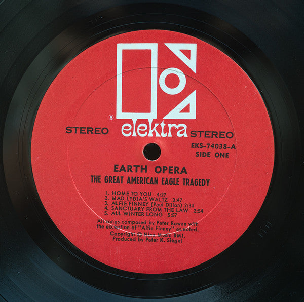 Earth Opera : The Great American Eagle Tragedy (LP, Album, RP)