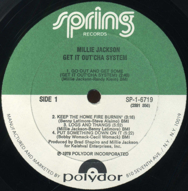 Millie Jackson : Get It Out'cha System (LP, Album, All)