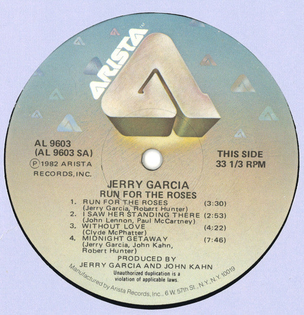 Jerry Garcia : Run For The Roses (LP, Album, RTI)