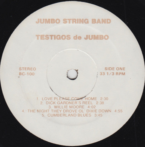 Jumbo String Band : Testigos De Jumbo (LP, Album)