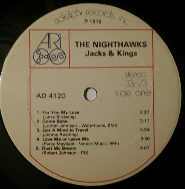 The Nighthawks (3) Featuring Pinetop Perkins, Guitar Jr*, Calvin Jones, Bob Margolin With Dave Maxwell : Jacks & Kings (LP, Album, RE)
