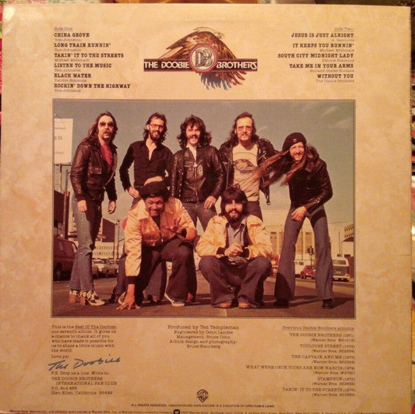 The Doobie Brothers : Best Of The Doobies (LP, Album, Comp, RE, Jac)