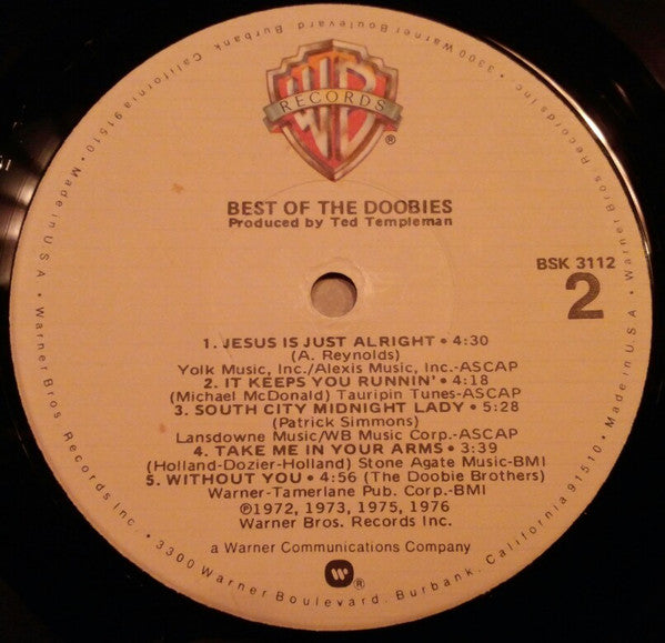 The Doobie Brothers : Best Of The Doobies (LP, Album, Comp, RE, Jac)