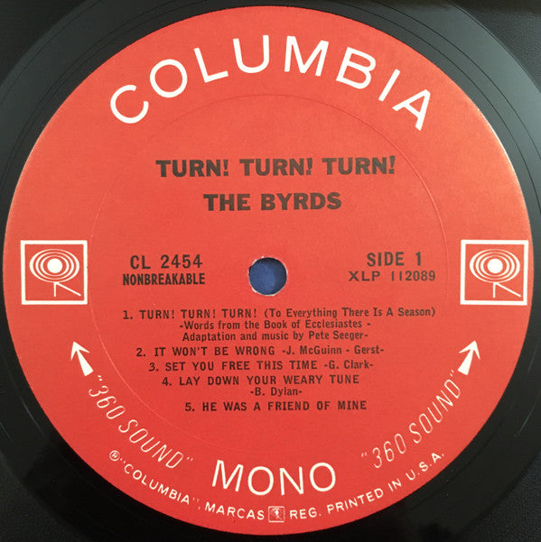 The Byrds : Turn! Turn! Turn! (LP, Album, Mono, Pit)