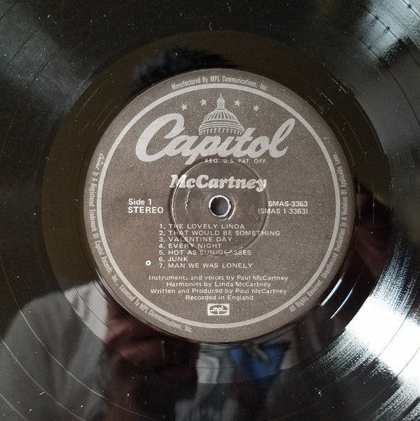 McCartney* : McCartney (LP, Album, RE, Win)