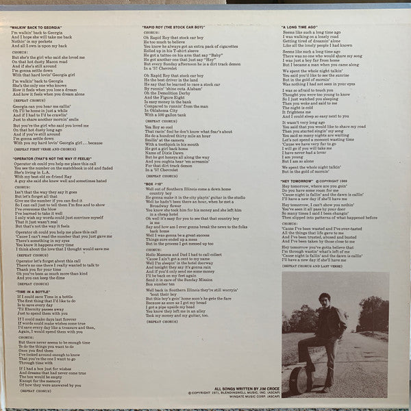 Jim Croce : You Don't Mess Around With Jim (LP, Album, RP, San)