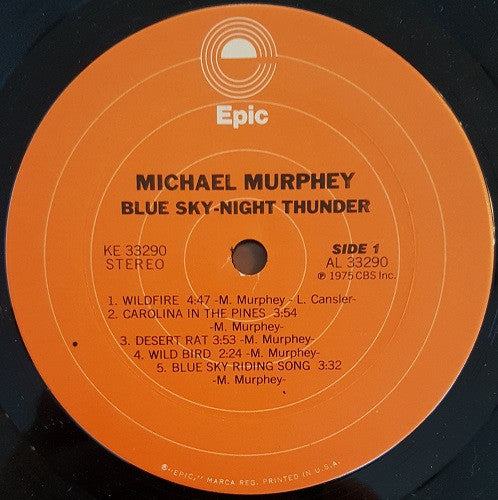 Michael Murphey* : Blue Sky · Night Thunder (LP, Album, Ter)
