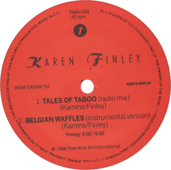 Karen Finley : Tales Of Taboo (12")