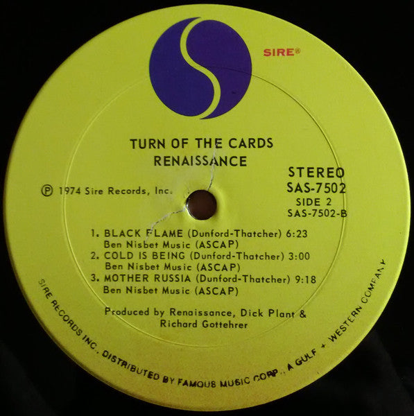 Renaissance (4) : Turn Of The Cards (LP, Album)