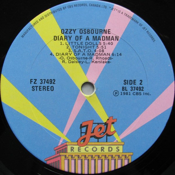 Ozzy Osbourne : Diary Of A Madman (LP, Album)