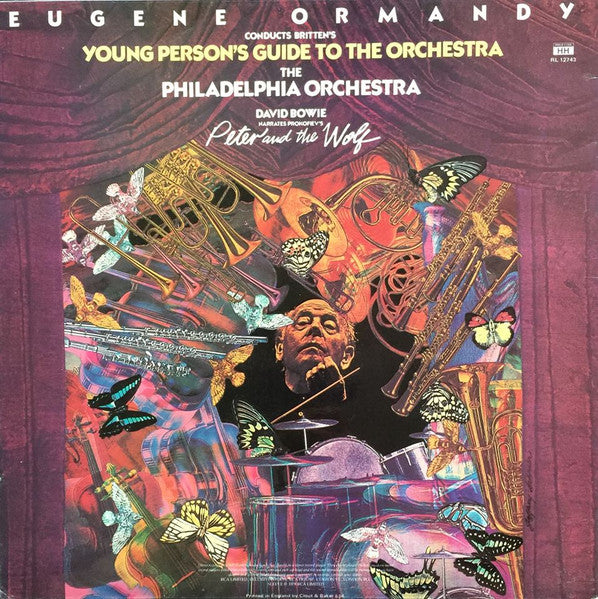 David Bowie Narrates Sergei Prokofiev / Eugene Ormandy, The Philadelphia Orchestra - Benjamin Britten : Peter And The Wolf / Young Person's Guide To The Orchestra (LP, Album)
