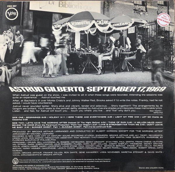 Astrud Gilberto : September 17, 1969 (LP, Album)