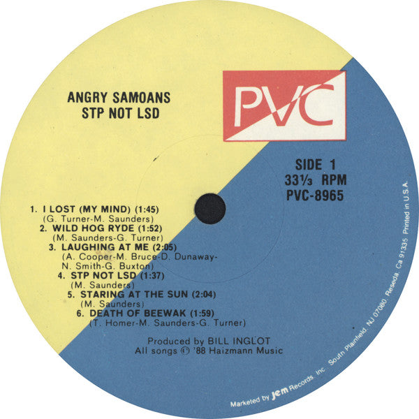 Angry Samoans : STP Not LSD (LP, Album)