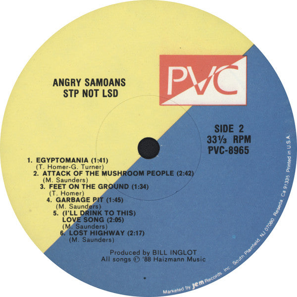 Angry Samoans : STP Not LSD (LP, Album)