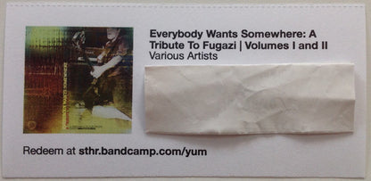 Various : Everybody Wants Somewhere: A Tribute To Fugazi (LP, Album, Comp, Ltd, Bro)