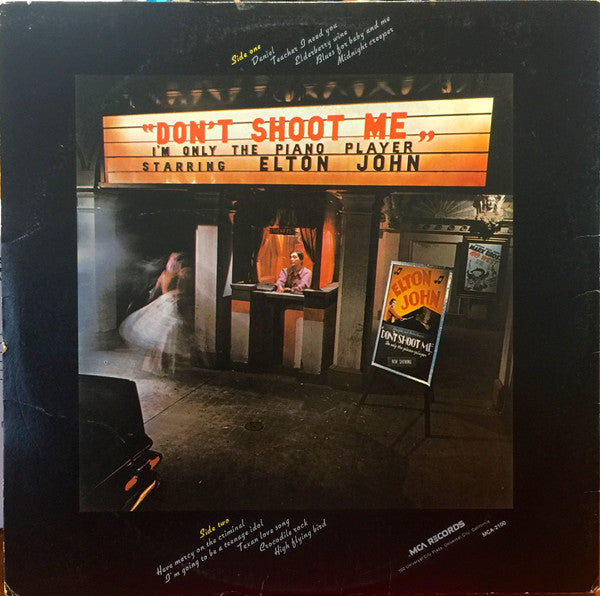 Elton John : Don't Shoot Me I'm Only The Piano Player (LP, Album, Gat)