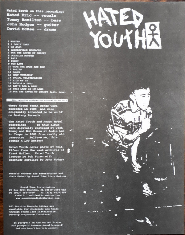 Hated Youth / Roach Motel (2) : Hated Youth / Roach Motel (LP, Album, Gra)