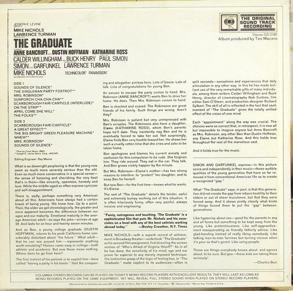 Paul Simon - Simon & Garfunkel, Dave Grusin : The Graduate (Original Sound Track Recording) (LP, Album, Pit)