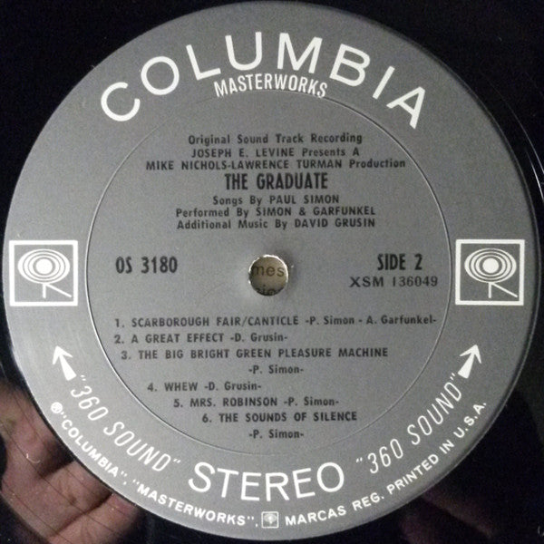 Paul Simon - Simon & Garfunkel, Dave Grusin : The Graduate (Original Sound Track Recording) (LP, Album, Pit)