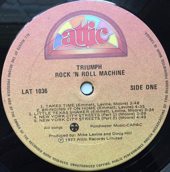 Triumph (2) : Rock & Roll Machine (LP, Album)