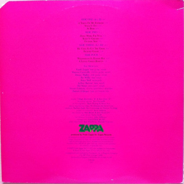 Frank Zappa : Joe's Garage Acts II & III (2xLP, Album, RE)