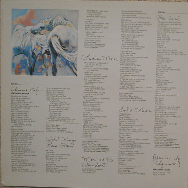 Joni Mitchell : Wild Things Run Fast (LP, Album, Club, Col)