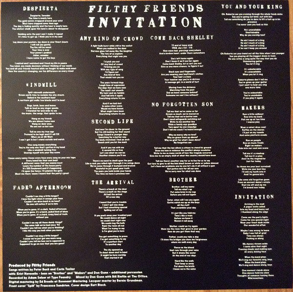 Filthy Friends : Invitation (LP, Album)