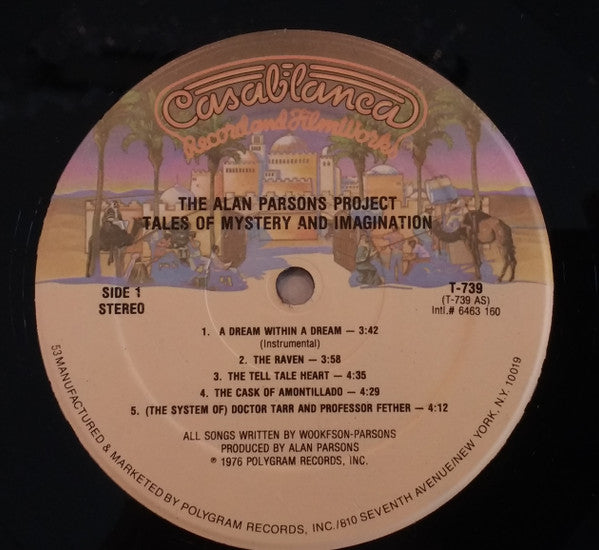 The Alan Parsons Project : Tales Of Mystery And Imagination - Edgar Allan Poe (LP, Album, RE)