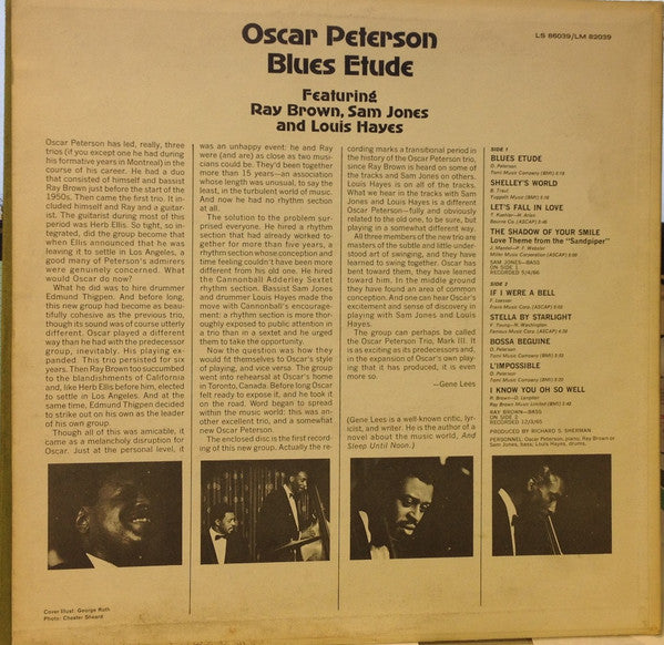 Oscar Peterson : Blues Etude (LP, Album, Mono, Mer)