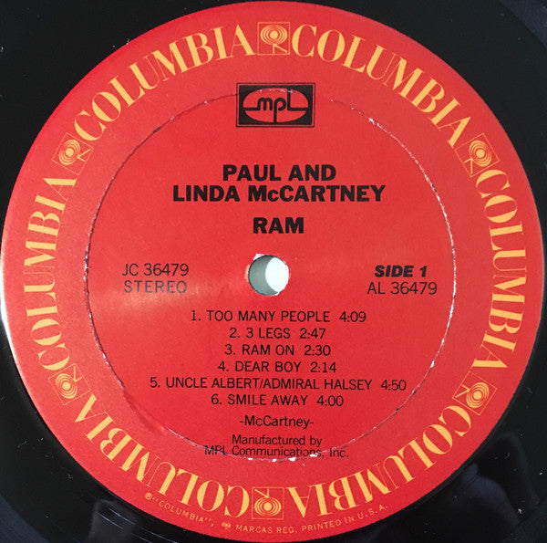 Paul And Linda McCartney* : Ram (LP, Album, RE, Ter)