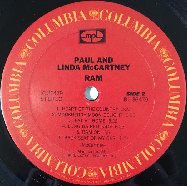 Paul And Linda McCartney* : Ram (LP, Album, RE, Ter)