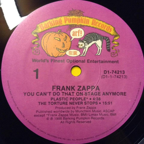 Zappa* : You Can't Do That On Stage Anymore (Sampler) (2xLP, Smplr, Spe)