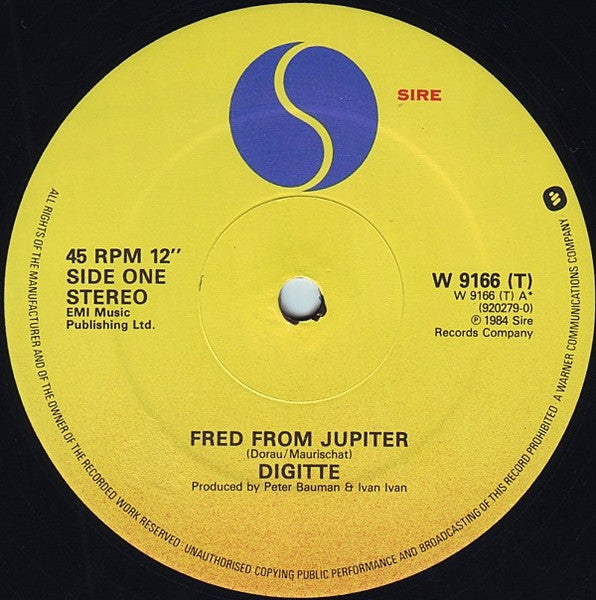 Digette : Fred From Jupiter (12")