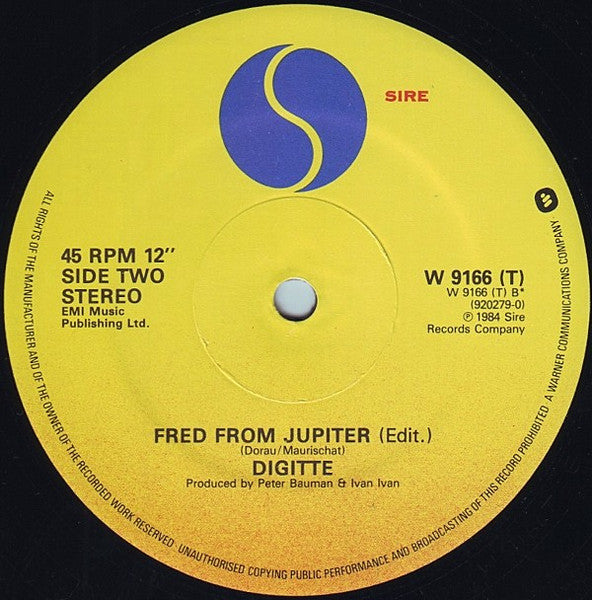 Digette : Fred From Jupiter (12")