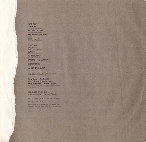Genesis : Abacab (LP, Album, Club, RE, Ter)