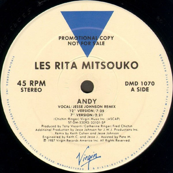 Les Rita Mitsouko : Andy (12", Promo, SRC)